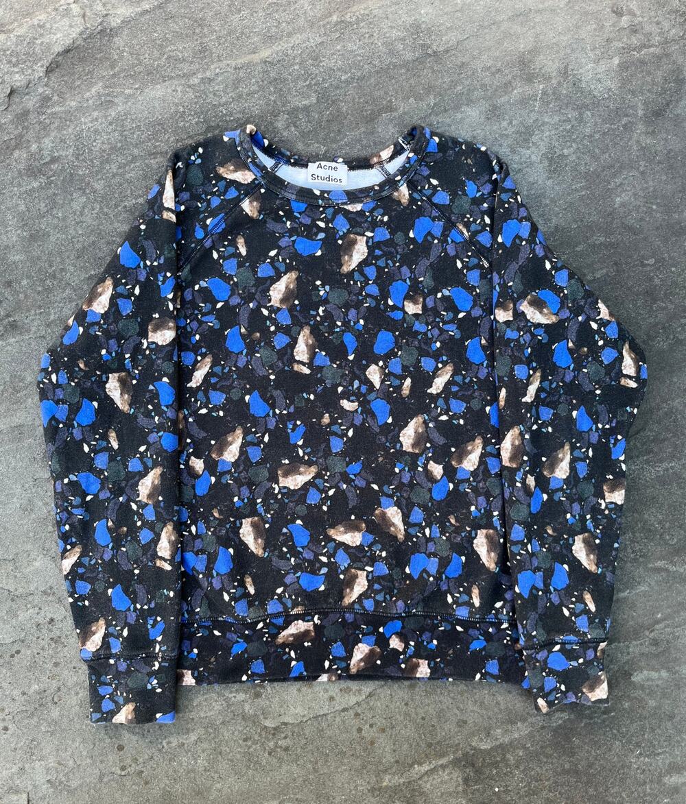 Acne Studios Terrazzo Boxy College Print Sweatshirt Unisex Large 💎 Grail